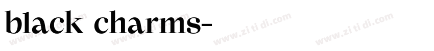black charms字体转换